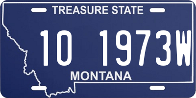 MT license plate 101973W