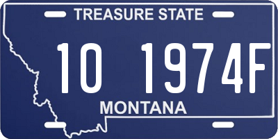 MT license plate 101974F