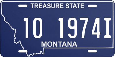MT license plate 101974I