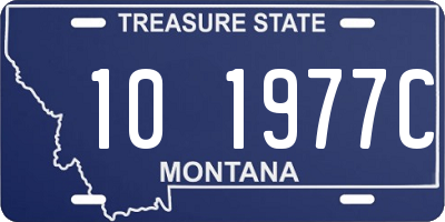 MT license plate 101977C