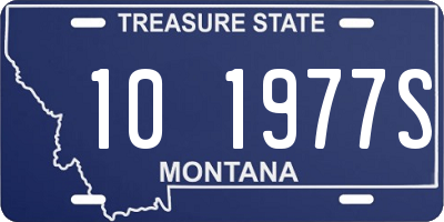 MT license plate 101977S