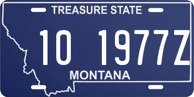 MT license plate 101977Z