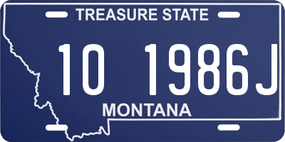 MT license plate 101986J