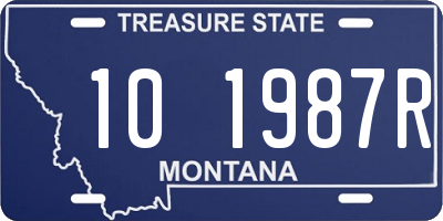 MT license plate 101987R