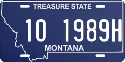 MT license plate 101989H
