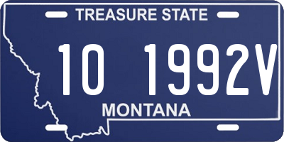 MT license plate 101992V