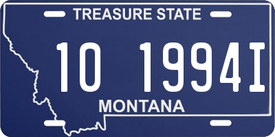 MT license plate 101994I