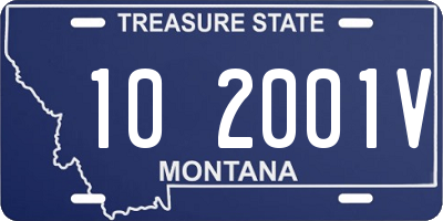 MT license plate 102001V