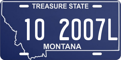 MT license plate 102007L