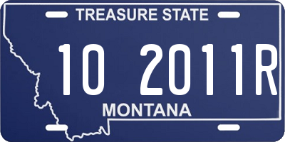 MT license plate 102011R