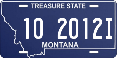 MT license plate 102012I
