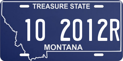 MT license plate 102012R