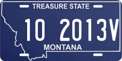 MT license plate 102013V