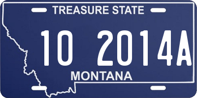 MT license plate 102014A