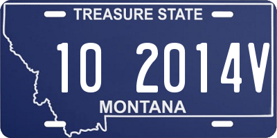 MT license plate 102014V