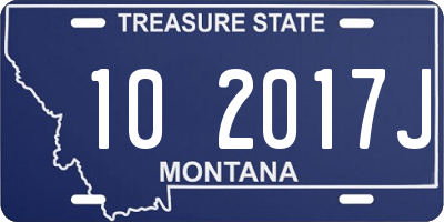 MT license plate 102017J