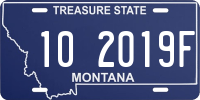 MT license plate 102019F
