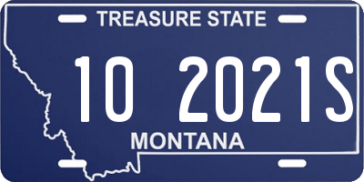 MT license plate 102021S