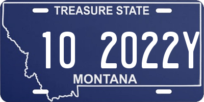 MT license plate 102022Y
