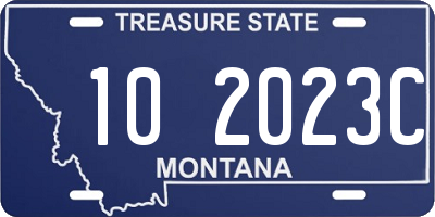 MT license plate 102023C