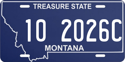 MT license plate 102026C