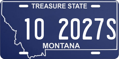 MT license plate 102027S