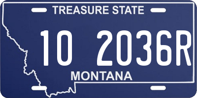 MT license plate 102036R