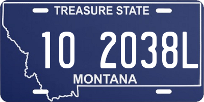 MT license plate 102038L