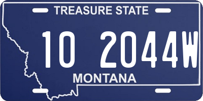 MT license plate 102044W