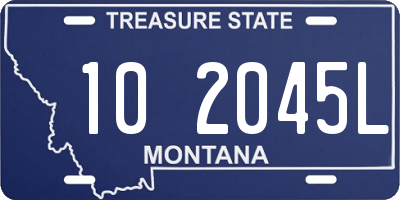 MT license plate 102045L