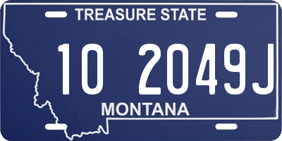 MT license plate 102049J