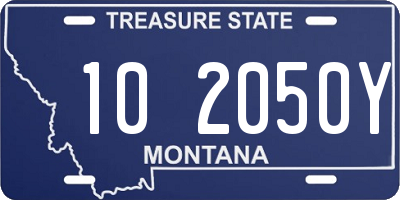 MT license plate 102050Y