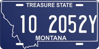 MT license plate 102052Y