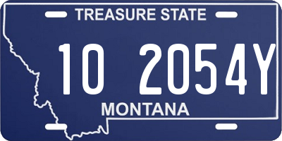 MT license plate 102054Y