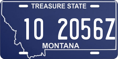 MT license plate 102056Z