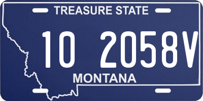 MT license plate 102058V