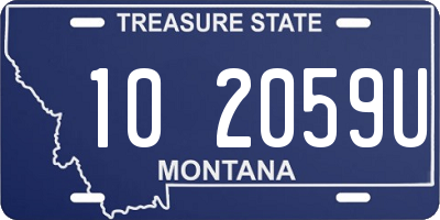 MT license plate 102059U