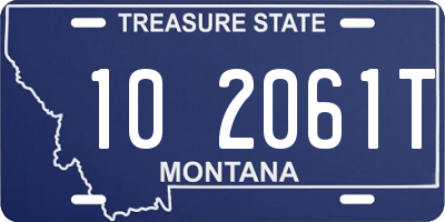 MT license plate 102061T