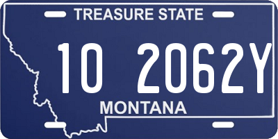 MT license plate 102062Y