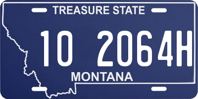 MT license plate 102064H