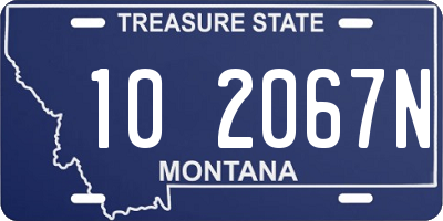 MT license plate 102067N