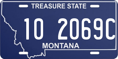 MT license plate 102069C
