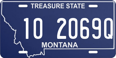MT license plate 102069Q