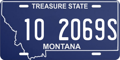 MT license plate 102069S