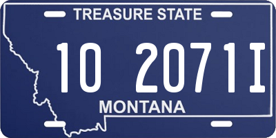 MT license plate 102071I