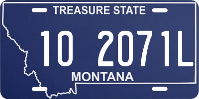 MT license plate 102071L