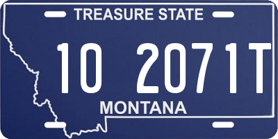 MT license plate 102071T