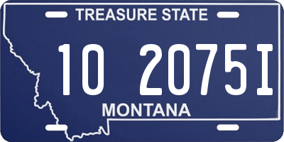 MT license plate 102075I