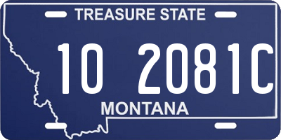 MT license plate 102081C