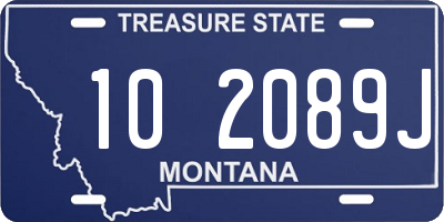 MT license plate 102089J